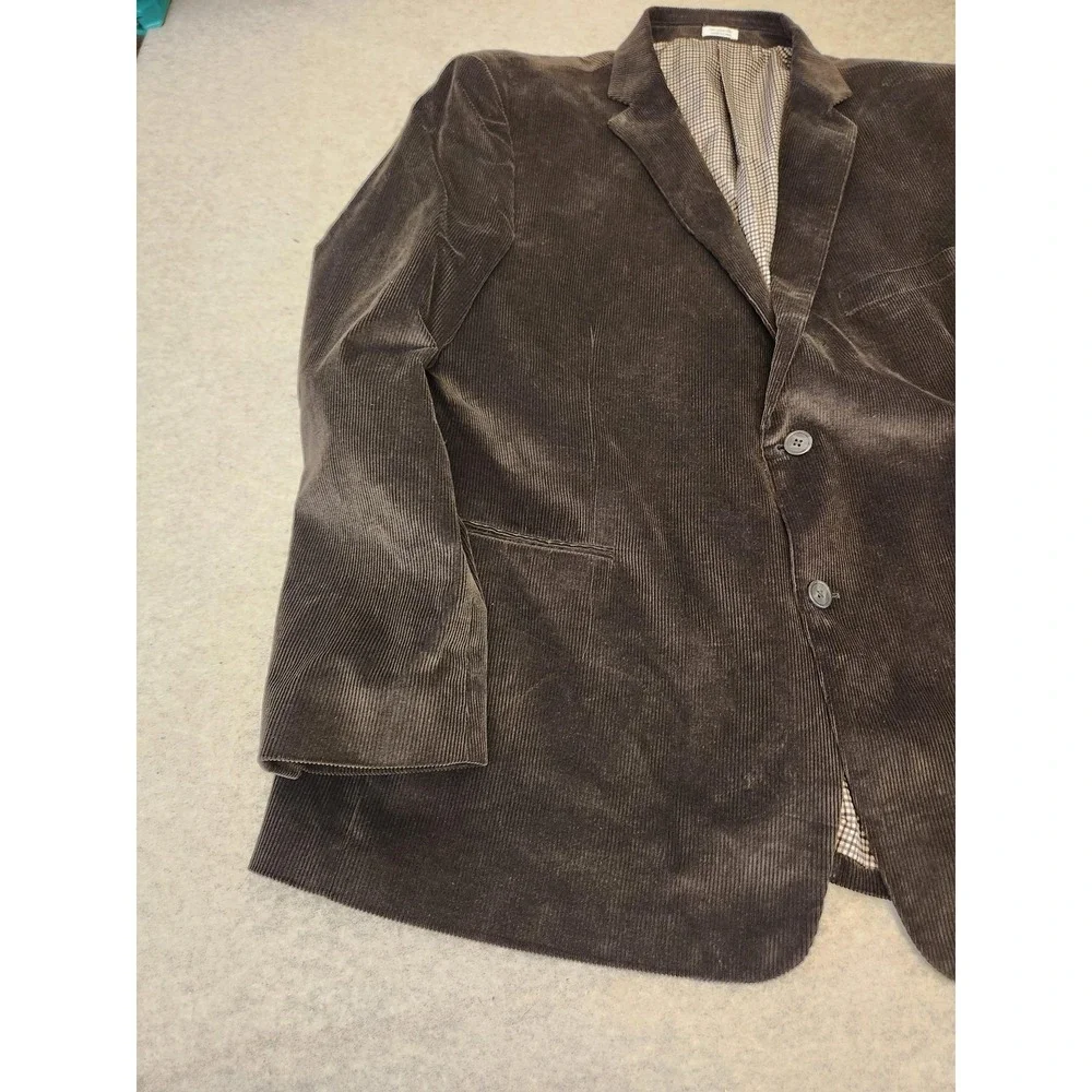 Saddlebred Blazer Mens 48R Brown Heritage Corduroy‎ Two Button Sport Coat Lined